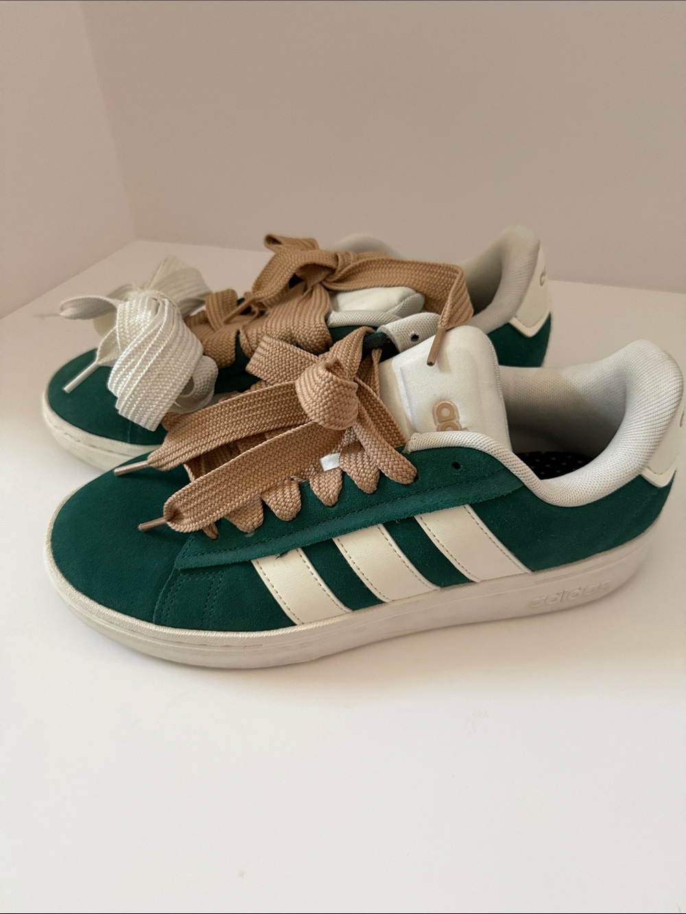 Adidas Grand Court Cloudfoam Comfort Sneakers Green White Size 8